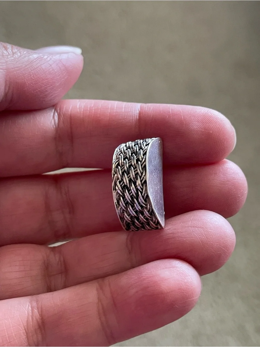Sterling Silver Woven look earrings